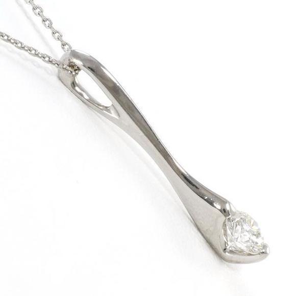 LuxUness K18 White Gold Diamond Necklace Metal Necklace in Excellent Condition - Picture 2 of 7